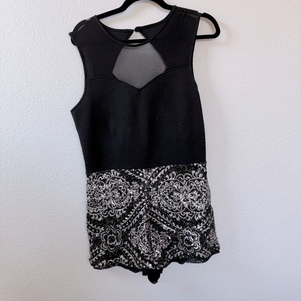 ONE CLOTHING Textured Glitter Romper